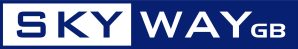 SkyWay GB Roofing logo half white half blue